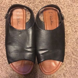 Slide in snap sandals